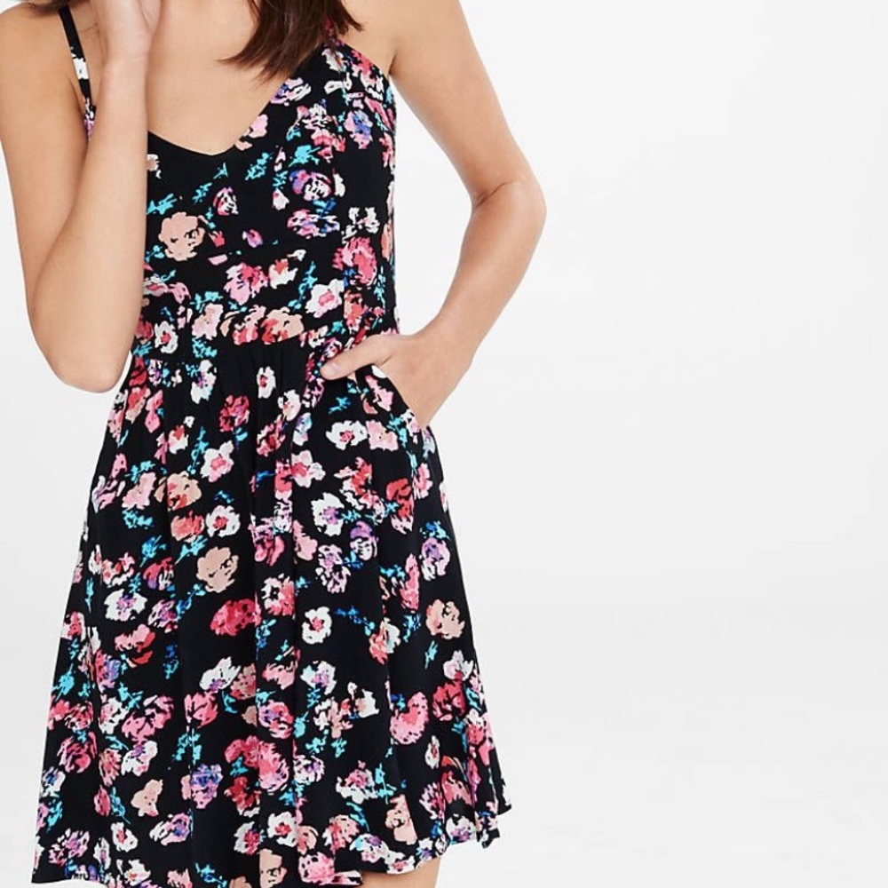 Express Floral Sweetheart Neckline Cami Sundress